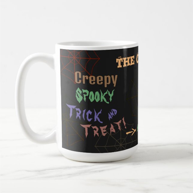 Taza De Café Personalized Spooky Halloween Magically Potions (Izquierda)