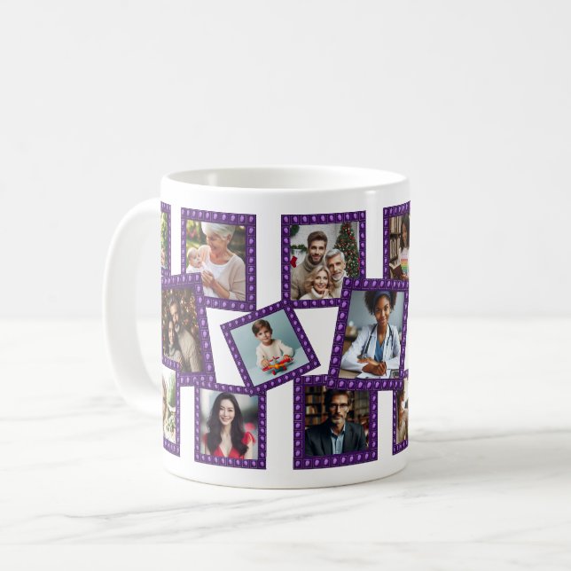 Taza De Café Personalized Spring Blossom Framed 17 Photos Mug (Anverso izquierdo)
