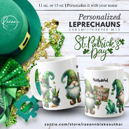 Taza De Café Personalized St. Patrick's Day Leprechauns Ceramic