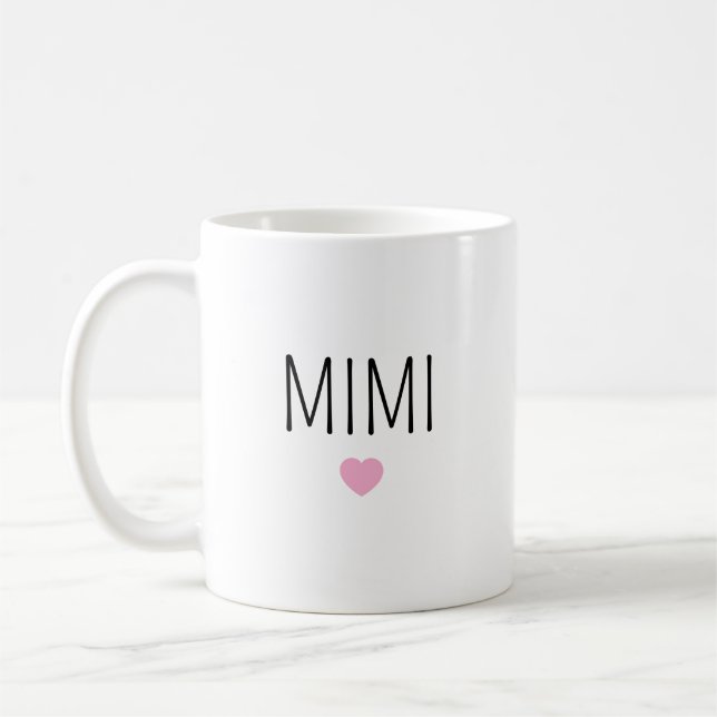 Taza De Café Personalized Stoneware Mug for Mimi,  (Izquierda)