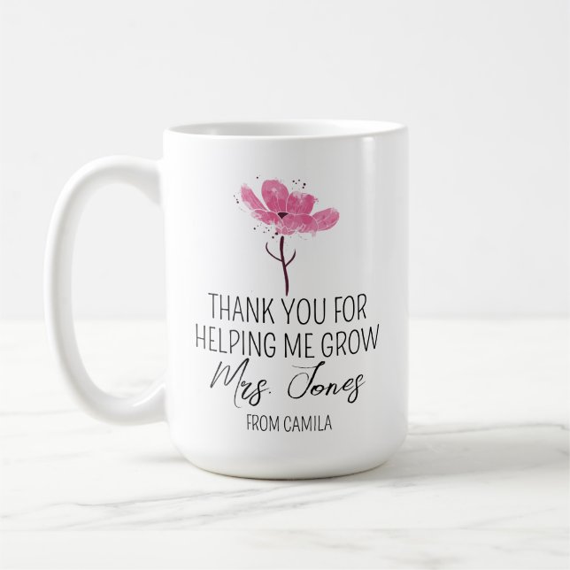 Taza De Café Personalized Teacher Mug Daycare Teacher Gift Idea (Izquierda)