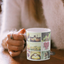 Taza De Café Personalized text custom photo collage