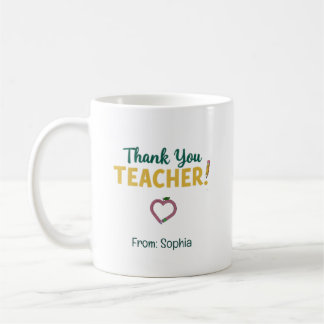 Taza De Café Personalized Thank You Teacher Gift From Student 