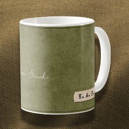 Taza De Café Personalized "The End" Moss Green Mug 