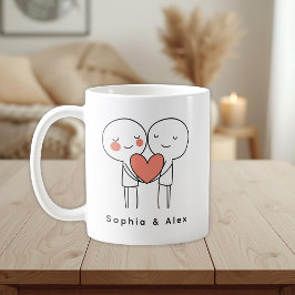 Taza De Café Personalized Valentine’s Couple Matching