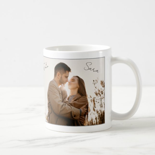 Taza De Café Personalized Valentine’s Day Mug | Custom Photo (Derecha)