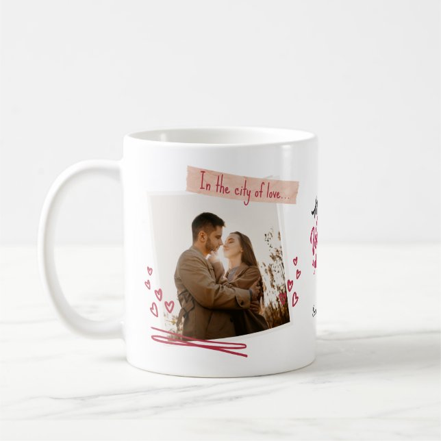Taza De Café Personalized Valentine’s Day Mug | Custom Photo (Izquierda)