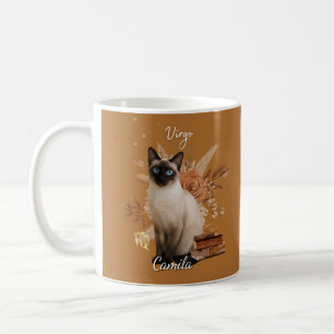 Taza De Café Personalized Virgo Cat Mug with Name