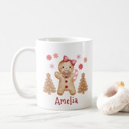 Taza De Café Personalized Watercolor Gingerbread Cookie 