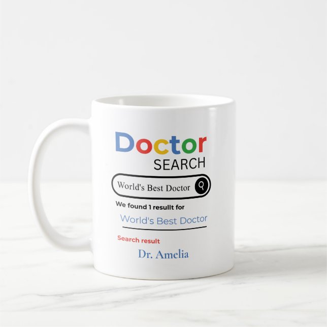 Taza De Café Personalized World’s Best Doctor Search Result (Izquierda)