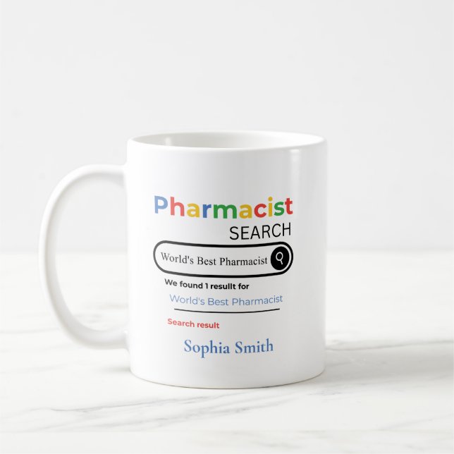 Taza De Café Personalized World’s Best Pharmacist Search Result (Izquierda)