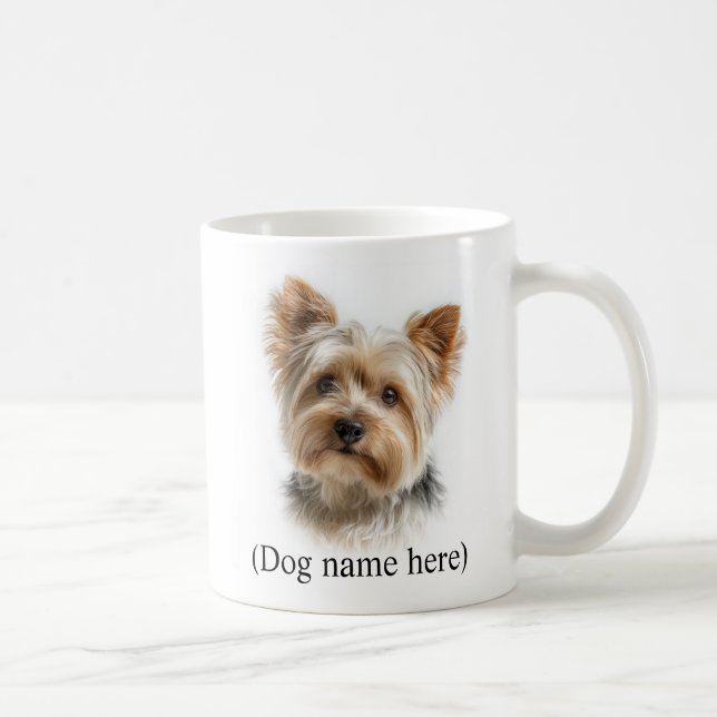 Taza De Café Personalized Yorkie Dog Dad  (Derecha)