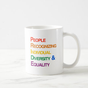 TAZA DE CAFÉ PERSONAS QUE RECONOCEN LA DIVERSIDAD INDIVIDUAL Y