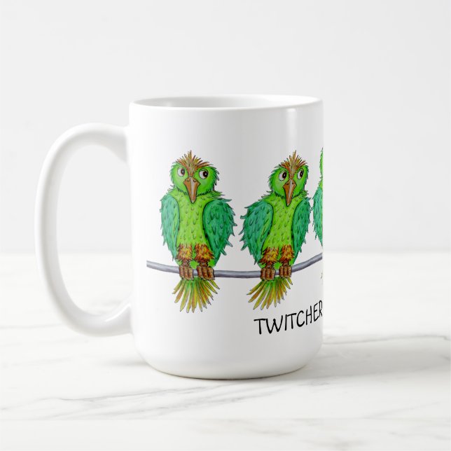 Taza De Café Personilisable Cartoon Bird Fanciers Mug (Izquierda)