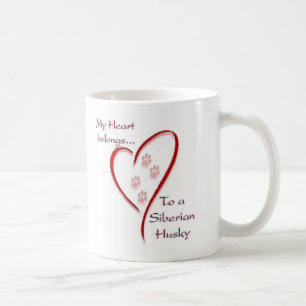 Taza De Café Pertenece al Husky Siberian Heart