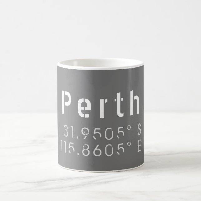 Taza De Café Perth Latitude y Longitud (Centro)