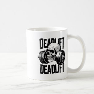 Taza De Café Pesa muerta Calavera Esqueleto Entrenamiento Power