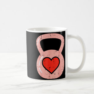 Taza De Café Pesa rusa de corazón gimnasio fitness día de San V