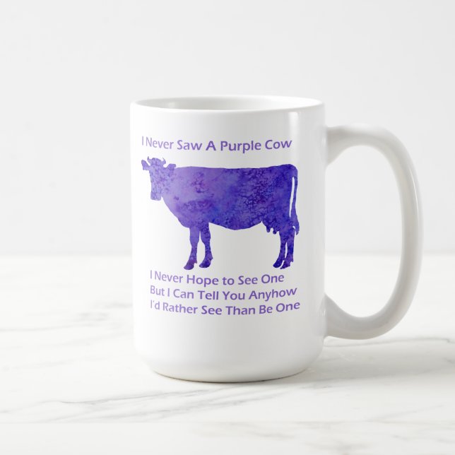 Taza De Café Pesares púrpuras de la vaca (Derecha)