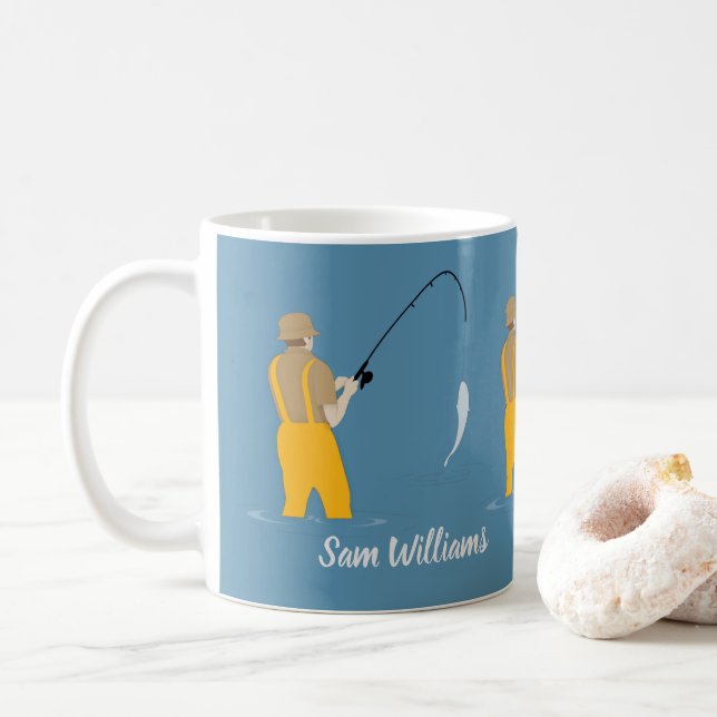 Taza De Café Pesca (Con donut)