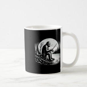 Taza De Café Pesca a pie de página Sasquatch Fisherman Funny Fi