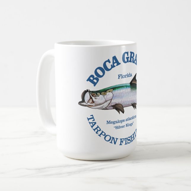 Taza De Café Pesca de Boca Grande Tarpon (Anverso izquierdo)