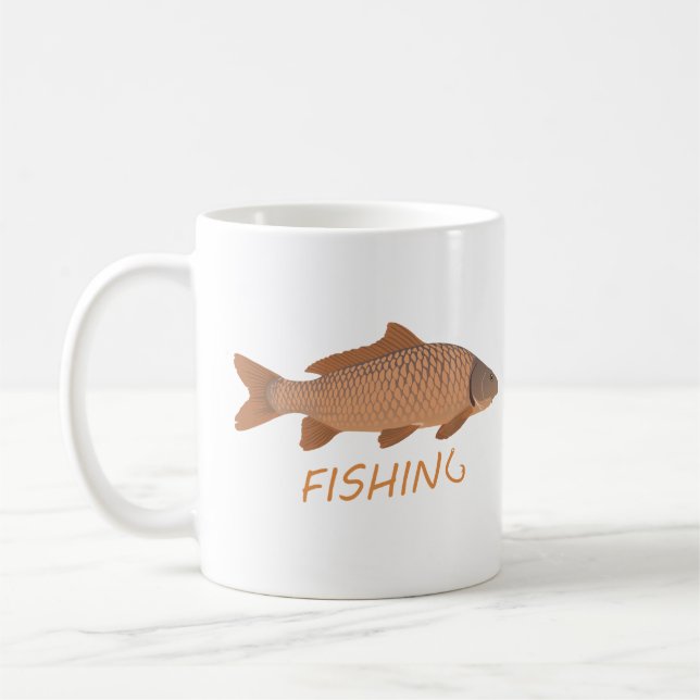 Taza De Café Pesca de carpa (Izquierda)