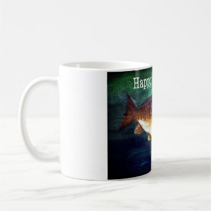 Taza De Café Pesca de carpas Navidades felices