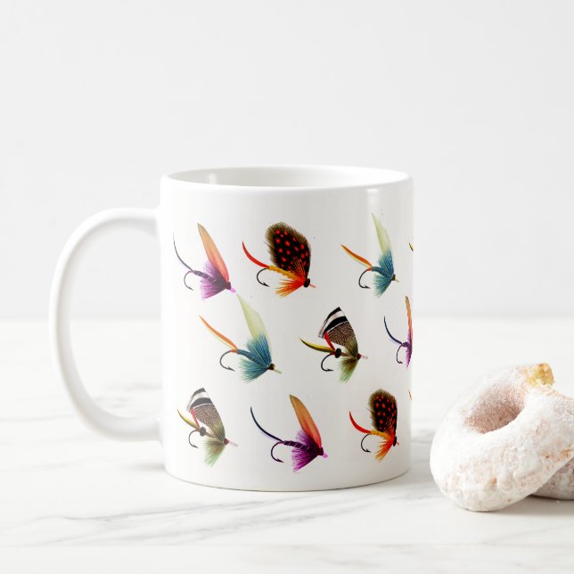 Taza De Café Pesca de Fishman Fly Flies (Con donut)