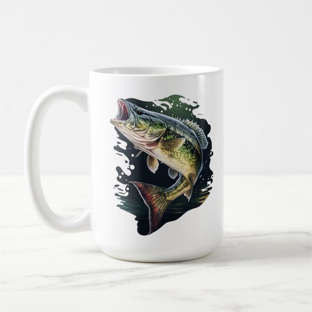 Taza De Café Pesca de grano de largemouth (Izquierda)