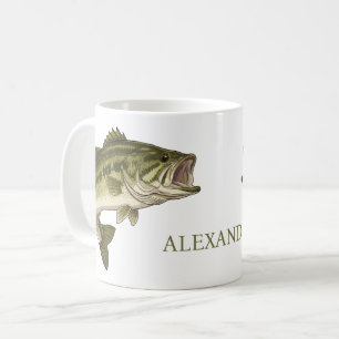 Taza De Café Pesca de Lubina Personalizada
