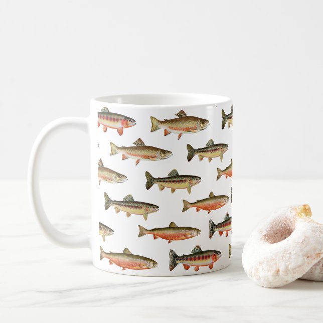 Taza De Café Pesca de Trout Galore (Con donut)