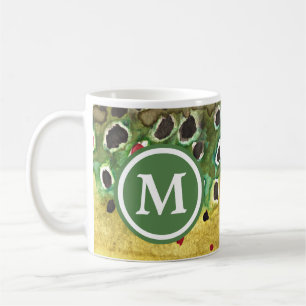Taza De Café Pesca de trucha marrón monogramada