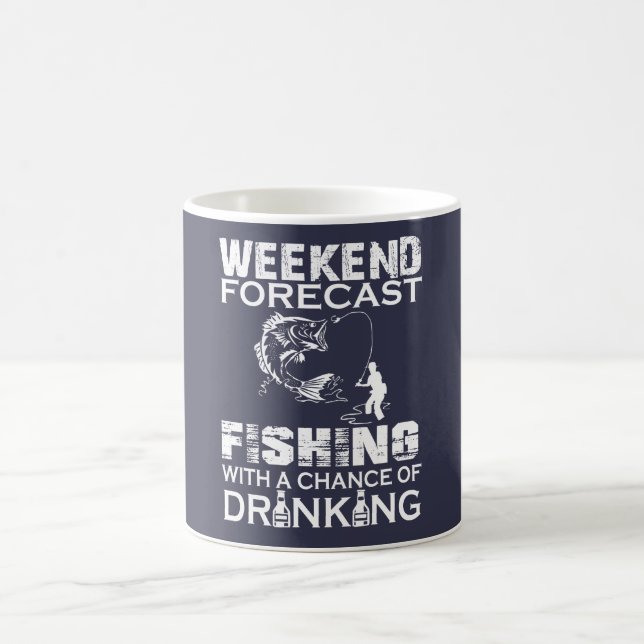 TAZA DE CAFÉ PESCA DEL PRONÓSTICO DEL FIN DE SEMANA (Centro)