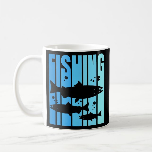Taza De Café Pesca del salmón del rey Salmon Chinook  (Izquierda)