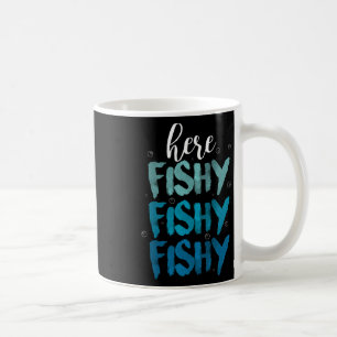 Taza De Café Pesca divertida aquí Fisher Fisher Love Summer Lak