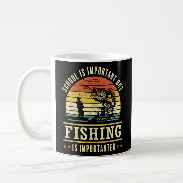 Taza De Café Pesca divertida es un pescador importante (Izquierda)