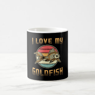 Taza De Café Pesca dorada me encanta mi pez dorado acuario anim