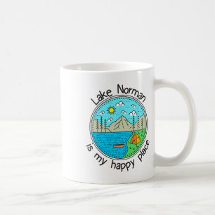 Taza De Café Pesca Embarcación Campamento - Mi lugar feliz Lago
