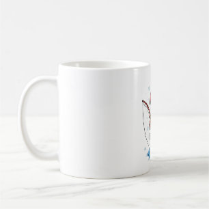 Taza De Café Pesca en el hielo de pingüino en invierno