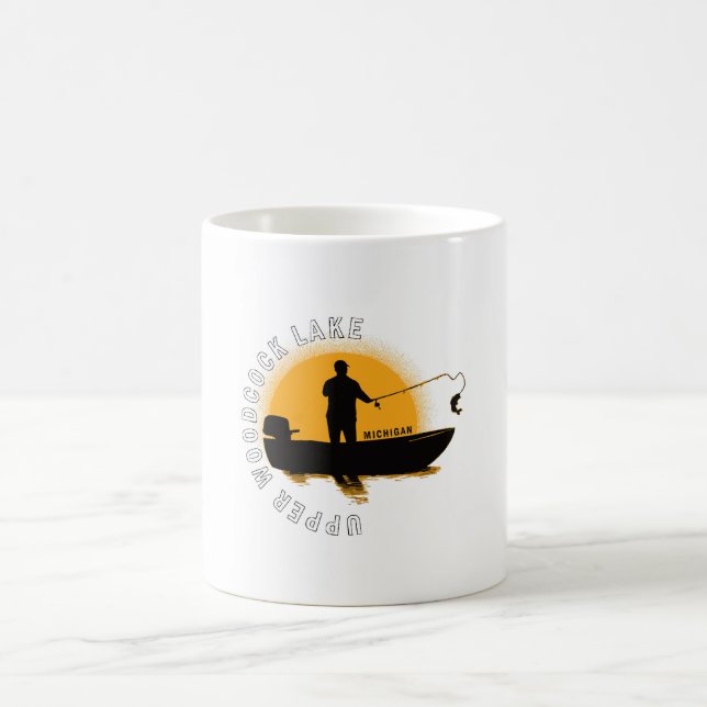 Taza De Café Pesca en Lago Michigan (Centro)