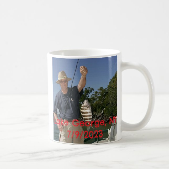 Taza De Café Pesca fotográfica personalizada "Tackle Titan" (Derecha)