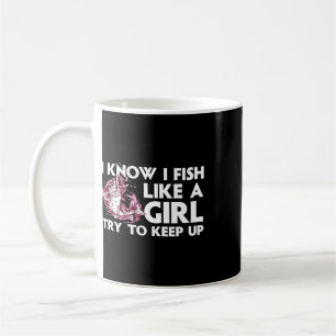 Taza De Café Pesca Fría Para Mujeres Chicas Trucha Pescadora B