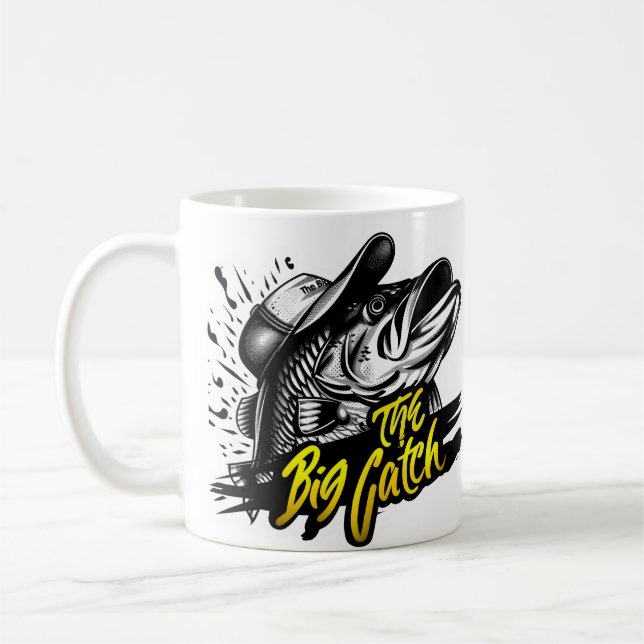 Taza De Café Pesca personalizada "The Big Catch" (Izquierda)