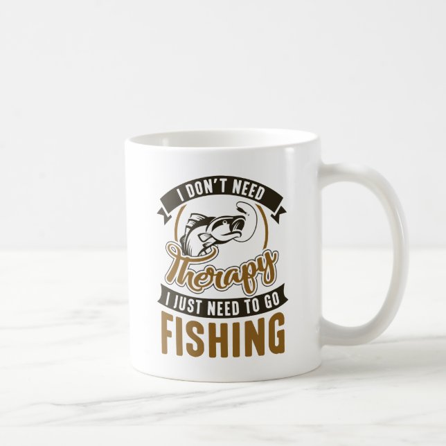 Taza De Café Pesca Terapia (Derecha)