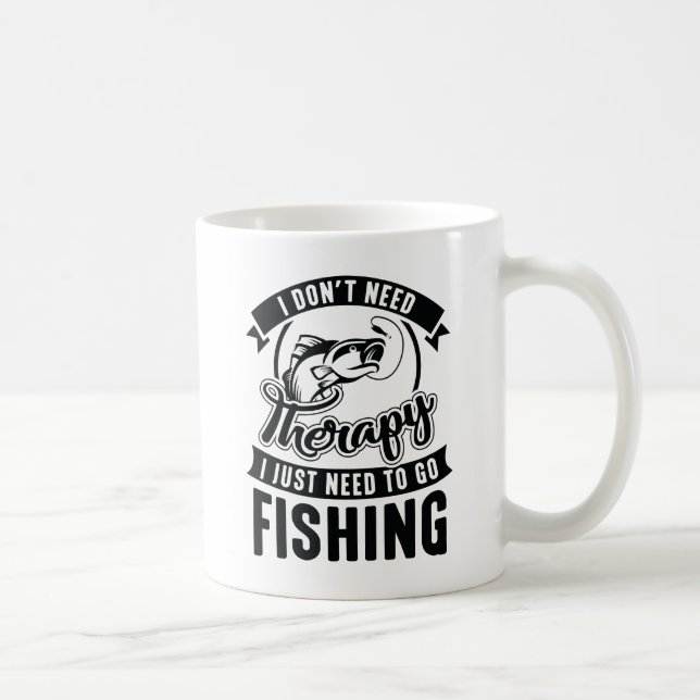 Taza De Café Pesca Terapia (Derecha)