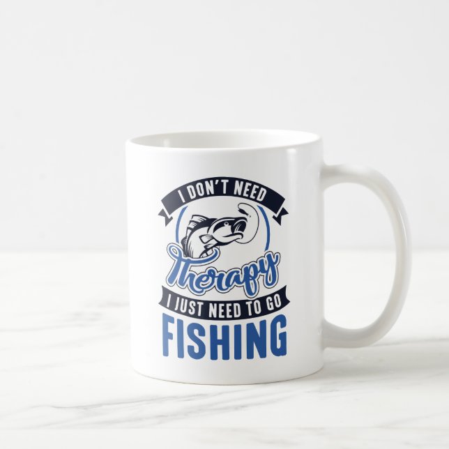 Taza De Café Pesca Terapia (Derecha)