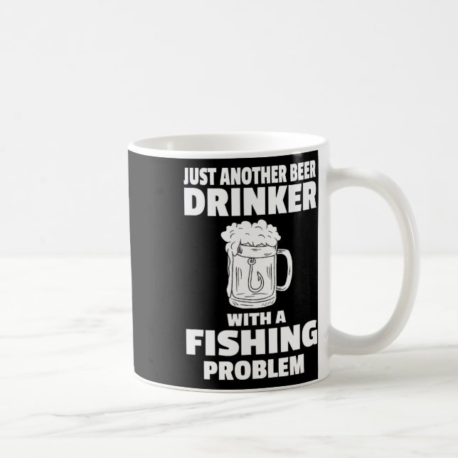 Taza De Café Pesca Y Cerveza Graciosa Bebiendo Pescador Fiesta  (Derecha)