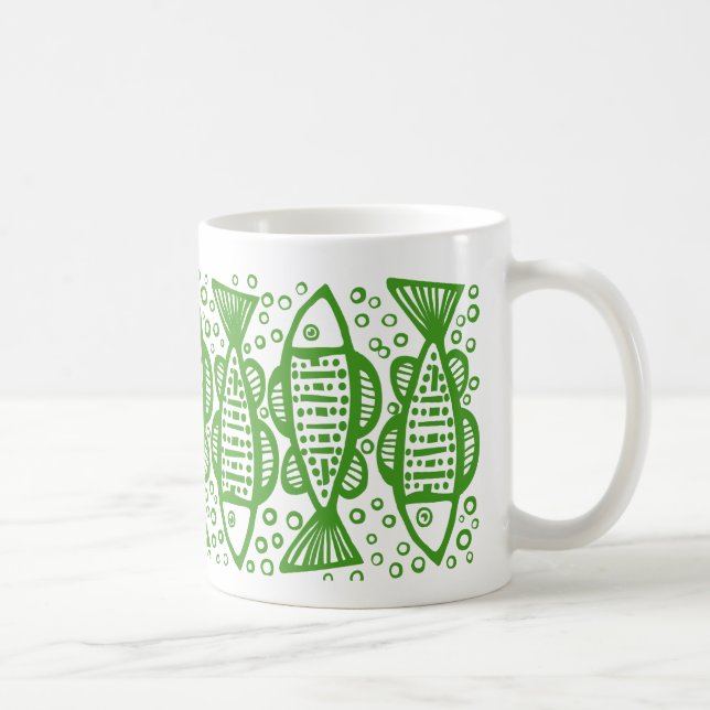 Taza De Café Pescado - Aguacate Verde (Derecha)