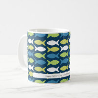Pescado azul verde azul amarillo blanco personaliz